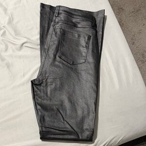 Metallic black jeans